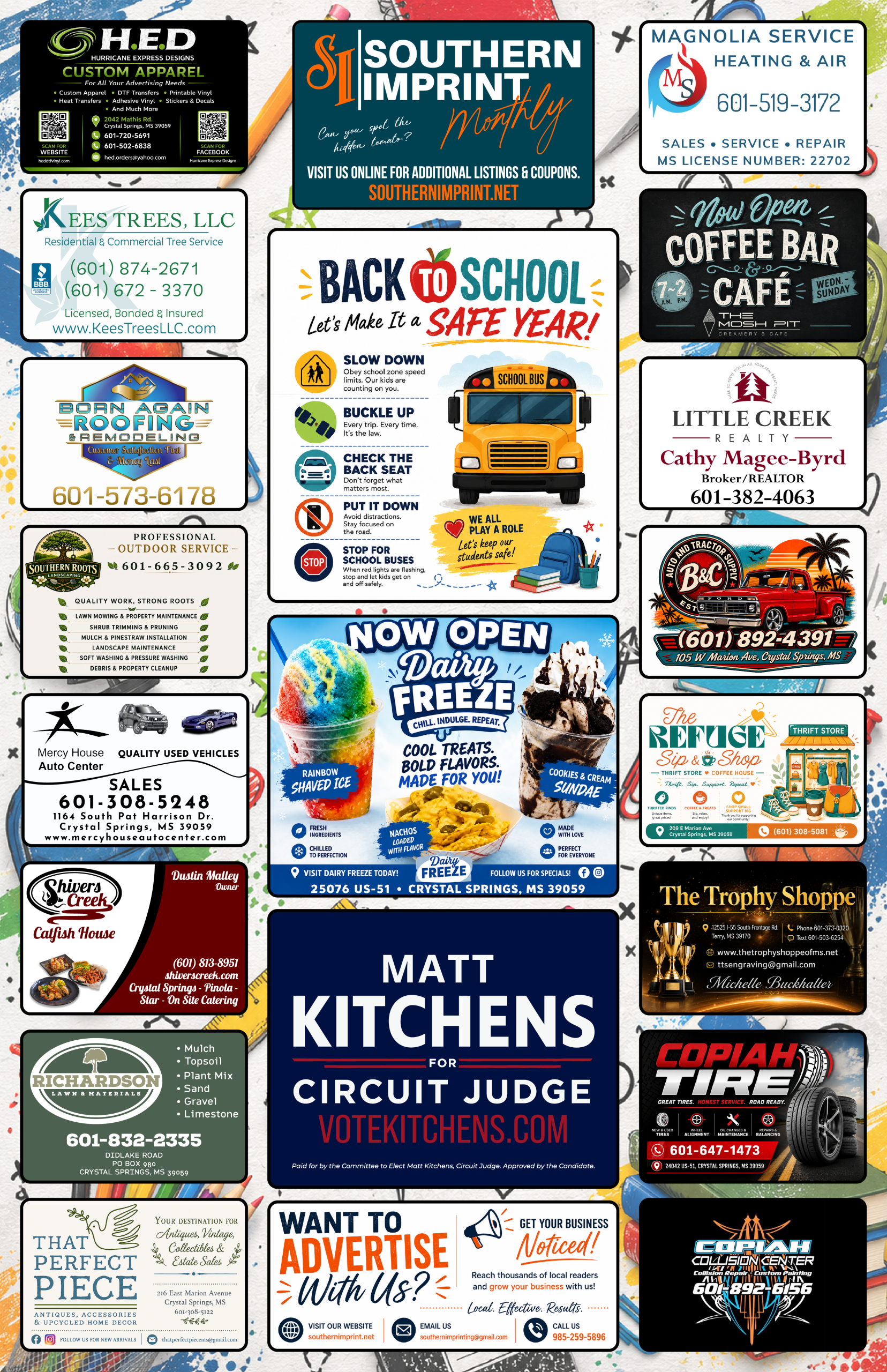 Front of the featured Southern Imprint Monthly publication
